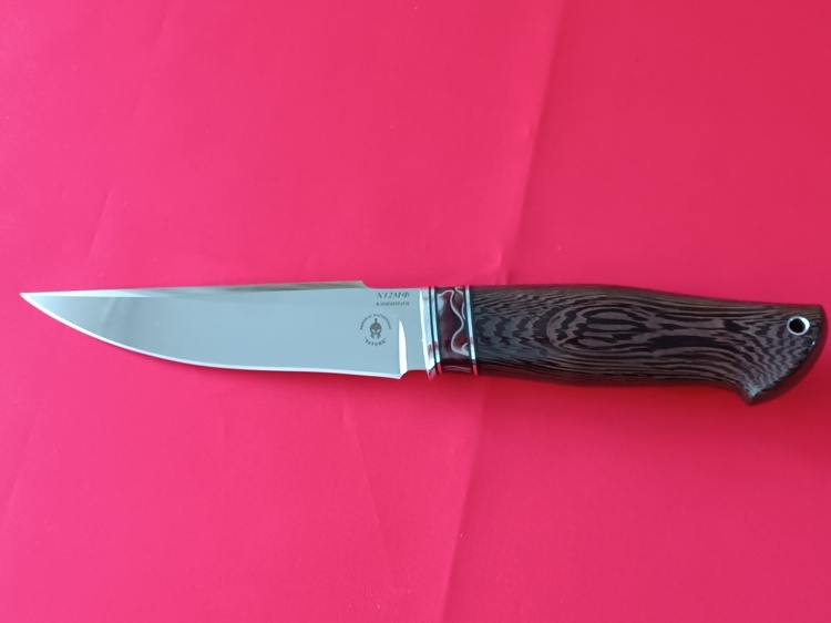Нож "Н-014" (малый) туристический охотничий, сталь Х12МФ кованая, ручной работы с фиксированным клинком